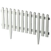 Gard de gradina decorativ, din plastic, alb, set 4 buc, Chomik