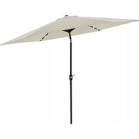 Umbrela gradina/terasa cu inclinatie, LED, manivela, Chomik, bej, 300 cm