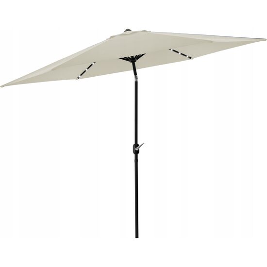 Umbrela gradina/terasa cu inclinatie, LED, manivela, Chomik, bej, 300 cm