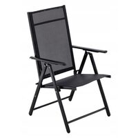 Scaun gradina/terasa, pliabil, otel, negru, 60x58x100 cm, Chomik