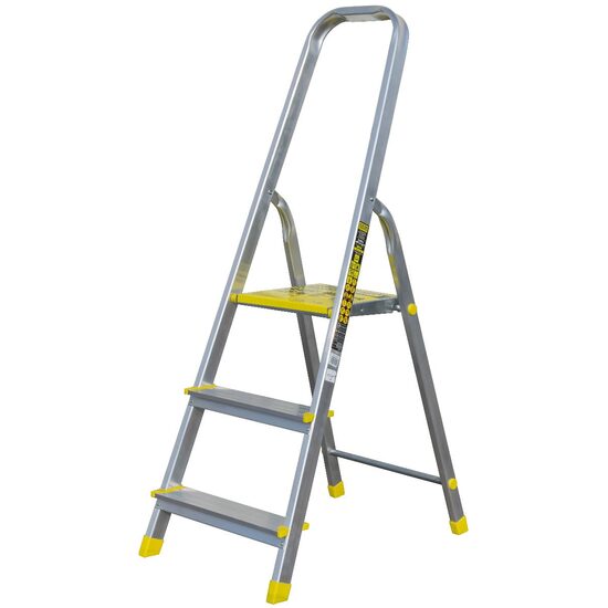 Scara aluminiu, Metalkas, 2 trepte, platforma, max 120 kg, 1.25 m