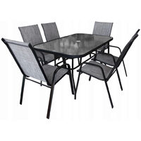 Mobilier terasa, set masa cu 6 scaune