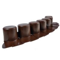 Bordura de gradina din plastic, maro inchis, 70 mm, 3.1 m 