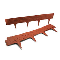 Palisada/bordura pentru gradina, plastic flexibil, set 3 buc, 79x9.5/20 cm, 2.37 m