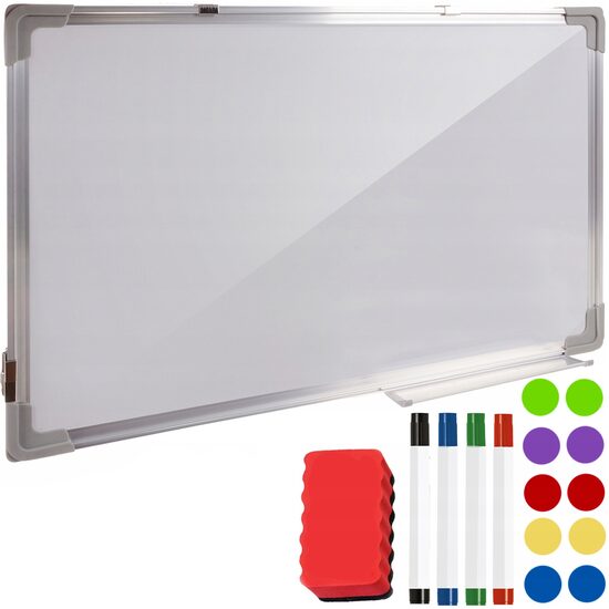 Tabla magnetica cu stergere uscata, Maaleo, cu burete, markere, 60x40 cm