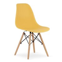 Scaun stil scandinav, Artool, Osaka, PP, lemn, mustar, 46x54x81 cm