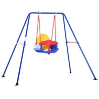 Leagan pentru copii 6-36 luni, cu cadru din metal, multicolor, 140x110x120 cm
