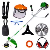 Motocoasa/trimmer pentru tuns iarba, Micul Fermier, benzina, cu 10 accesorii, 3.5 kW, 4.76 CP, 52 CC
