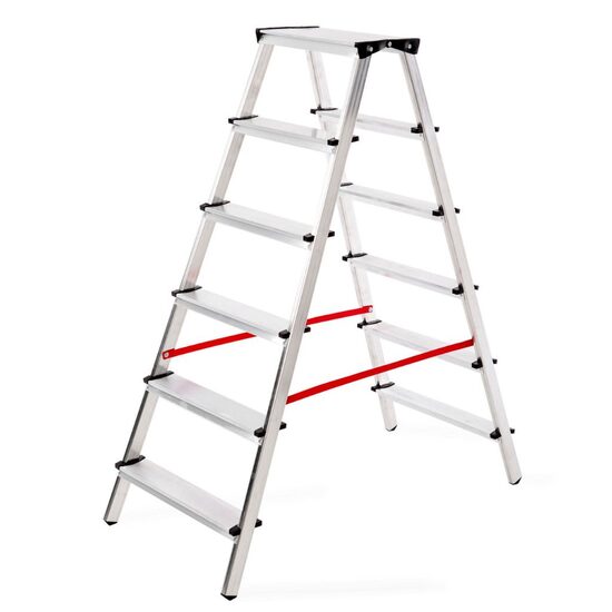 Scara aluminiu, Master, 2 tronsoane, 6 trepte, max 125 kg, 1.35 m