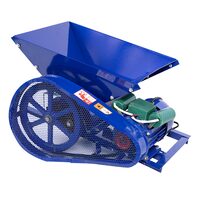 Zdrobitor electric pentru struguri, Micul Fermier, cuva tabla, 15 kg, albastru, 500 W, 500 kg/h