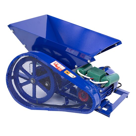 Zdrobitor electric pentru struguri, Micul Fermier, cuva tabla, 15 kg, albastru, 500 W, 500 kg/h