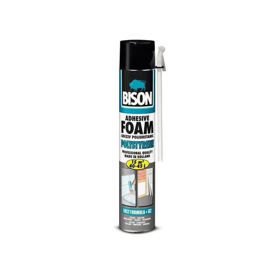 Spuma poliuretanica pentru polistiren BISON, cu aplicator, 750ml