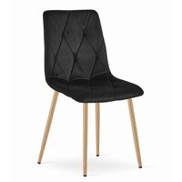 Scaun bucatarie/living, Artool, Libra, catifea, metal, negru, 45x54x86.5 cm