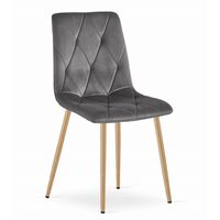 Scaun bucatarie/living, Artool, Libra, catifea, metal, gri, 45x54x86.5 cm