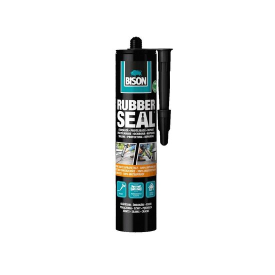 Hidroizolație pe bază de cauciuc și polimer pentru etanșare, protecție și reparare ,Rubber Seal, 310ml, Bison