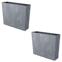 Set 2 jardiniere decorative, gri, 58x18x49.8 cm, Urbi Case Beton Effect