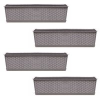 Set 4 jardiniere decorative, cafeniu, 68.5x17.3x15 cm, Ratolla Case P
