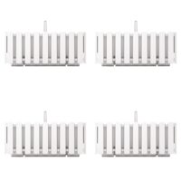Set 4 jardiniere decorative cu suport metalic, sistem irigare,​​​​​​​ alb, 38x18x16.2 cm, Boardee Fencycase W