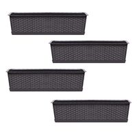 Set 4 jardiniere decorative, maro, 68.5x17.3x15 cm, Ratolla Case P