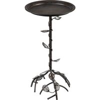 Decoratiune gradina, MagicHome, hranitor pentru pasari cu suport, metalic, 27x56 cm