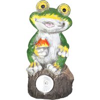 Decoratiune gradina, beton, lampa solara, broasca, 2xLED, 9.5x9x19 cm, Strend Pro