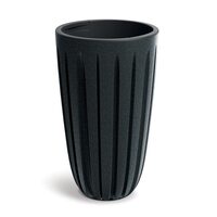 Ghiveci decorativ de flori, rotund, inalt, antracit, 29x50 cm, 23/9 L, Wario ECO