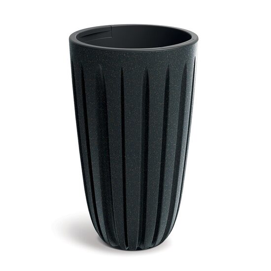 Ghiveci decorativ de flori, rotund, inalt, antracit, 29x50 cm, 23/9 L, Wario ECO