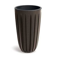 Ghiveci decorativ de flori, rotund, inalt, cafeniu, 29x50 cm, 23/9 L, Wario ECO
