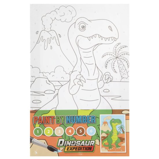 Tablou pictez pe numere - Dinozaur vesel