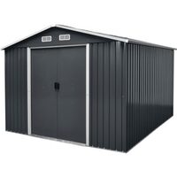 Casuta/magazie/sopron de gradina pentru depozitare unelte, metal, antracit, 301x303x214 cm, Strend Pro