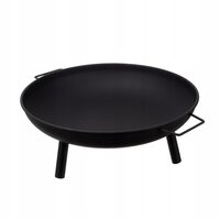 Vatra de foc, pentru gradina, metal, negru, 58x23 cm, Kaminer