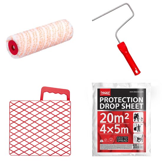 Rola cu gratar 23 cm/47 mm, poliamid + folie acoperire/protectie, 20 mp, Beorol