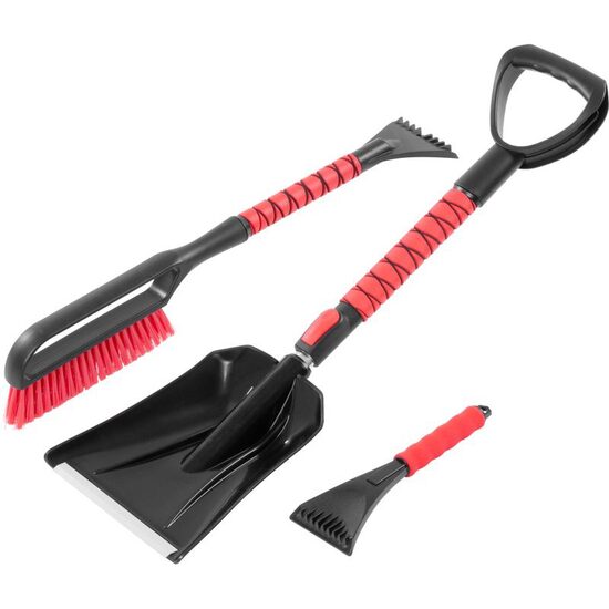 Set deszapezire masina, cu perie, razuitor si lopata cu maner telescopic, Strend Pro
