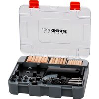 Set pentru dulgheri cu imbinari, dibluri, burghie, cuie, cheie Allen, 83 piese, Strend Pro