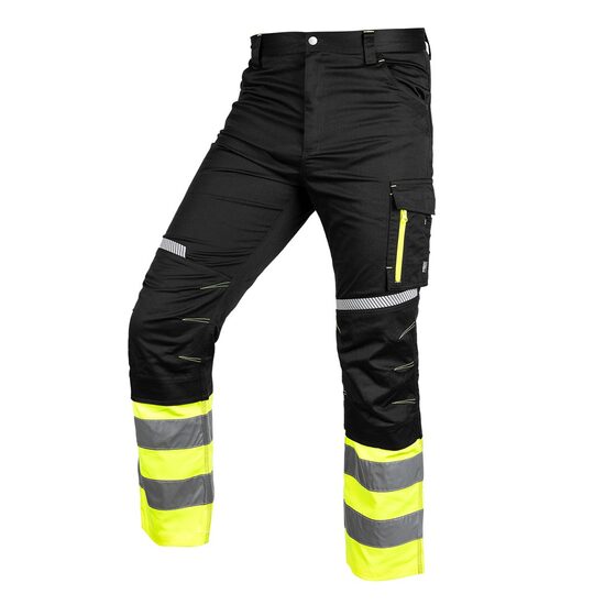 Pantaloni de lucru, reflectorizanti, negru si galben, model Hi-Vis, marimea XXL/56, NEO