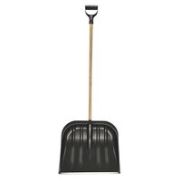 Lopata pentru zapada cu coada de lemn, protectie metalica, 45x39 cm