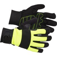 Manusi piele sintetica, spandex, intarite, negru si galben, marimea 08/M, Strend Pro Zarso