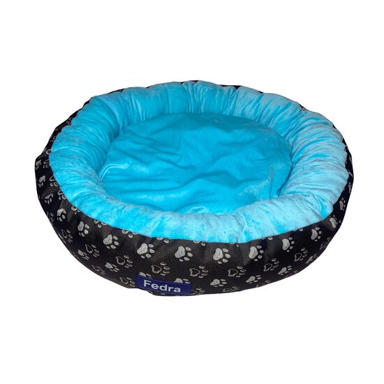 Culcus pufos pentru caine/pisica, turcoaz, 67 cm