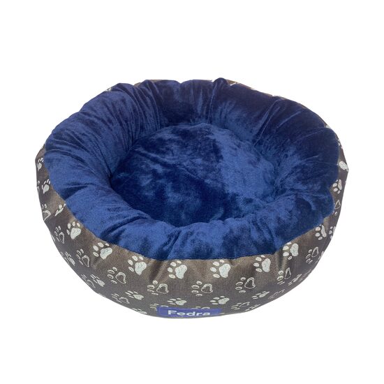 Culcus pufos pentru caine/pisica, bleumarin, 50 cm