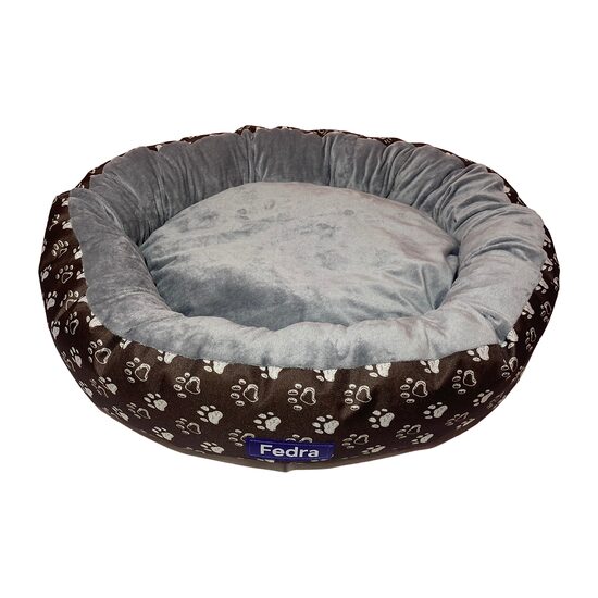 Culcus pufos pentru caine/pisica, gri inchis, 67 cm