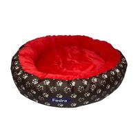 Culcus pufos pentru caine/pisica, rosu, 67 cm