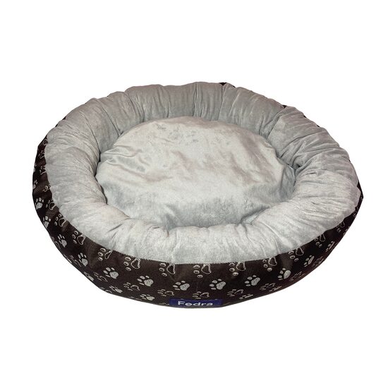 Culcus pufos pentru caine/pisica, gri deschis, 67 cm