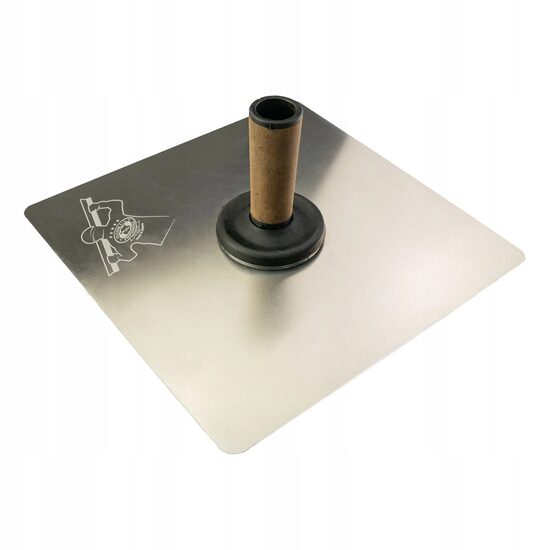 Tava glet, aluminiu, 33x33 cm x 1.75 mm, maner piele Alcantara, Olejnik