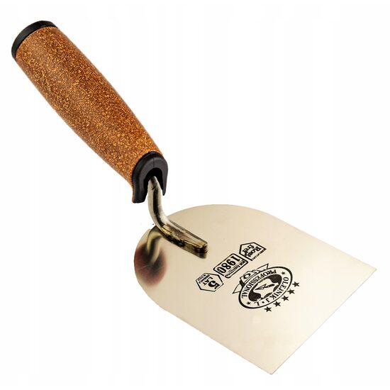 Mistrie inox, semirotunda, 10 cm, maner pluta, Olejnik