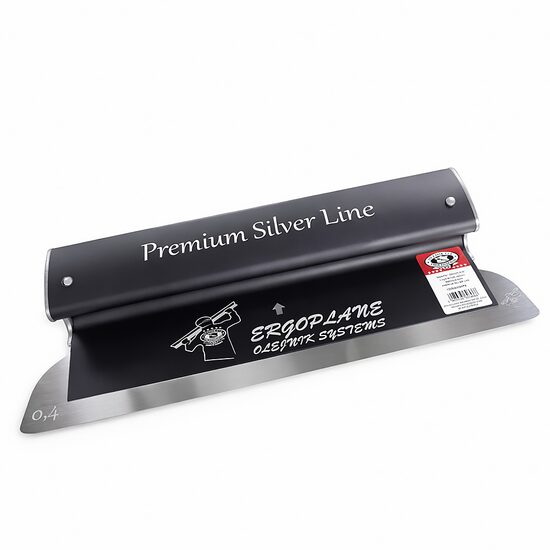 Gletiera profesionala, maner aluminiu, lama inox 0.4 mm, Premium Silver, Medium Flex, 60 cm, Ergoplane, Olejnik