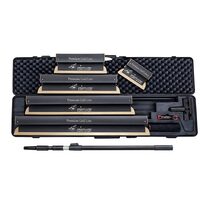 Set 5 gletiere profesionale, lama inox 0.3 mm, Premium Gold, 25, 40, 60, 80, 100 cm, adaptor, maner telescopic, rola gletuit, geanta, Ergoplane, Olejnik