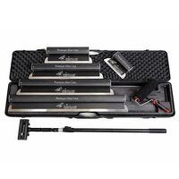 Set 5 gletiere profesionale, lama inox 0.4 mm, Premium Silver, 25, 40, 60, 80, 100 cm, adaptor, maner telescopic, rola gletuit, geanta, Ergoplane, Olejnik