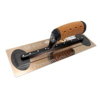 Gletiera inox, intarita, Premium Gold, Super Flex, 35.6x10 cm x 0.3 mm, maner pluta, Olejnik