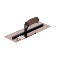 Gletiera inox, intarita, Premium Gold, 35.6x12 cm x 0.65 mm, maner piele Alcantara, Olejnik