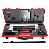 Set 5 gletiere profesionale, lama inox, 25, 40, 60, 80, 100 cm, adaptor, maner telescopic, rola gletuit, tava, spaclu, geanta, Mix, Olejnik